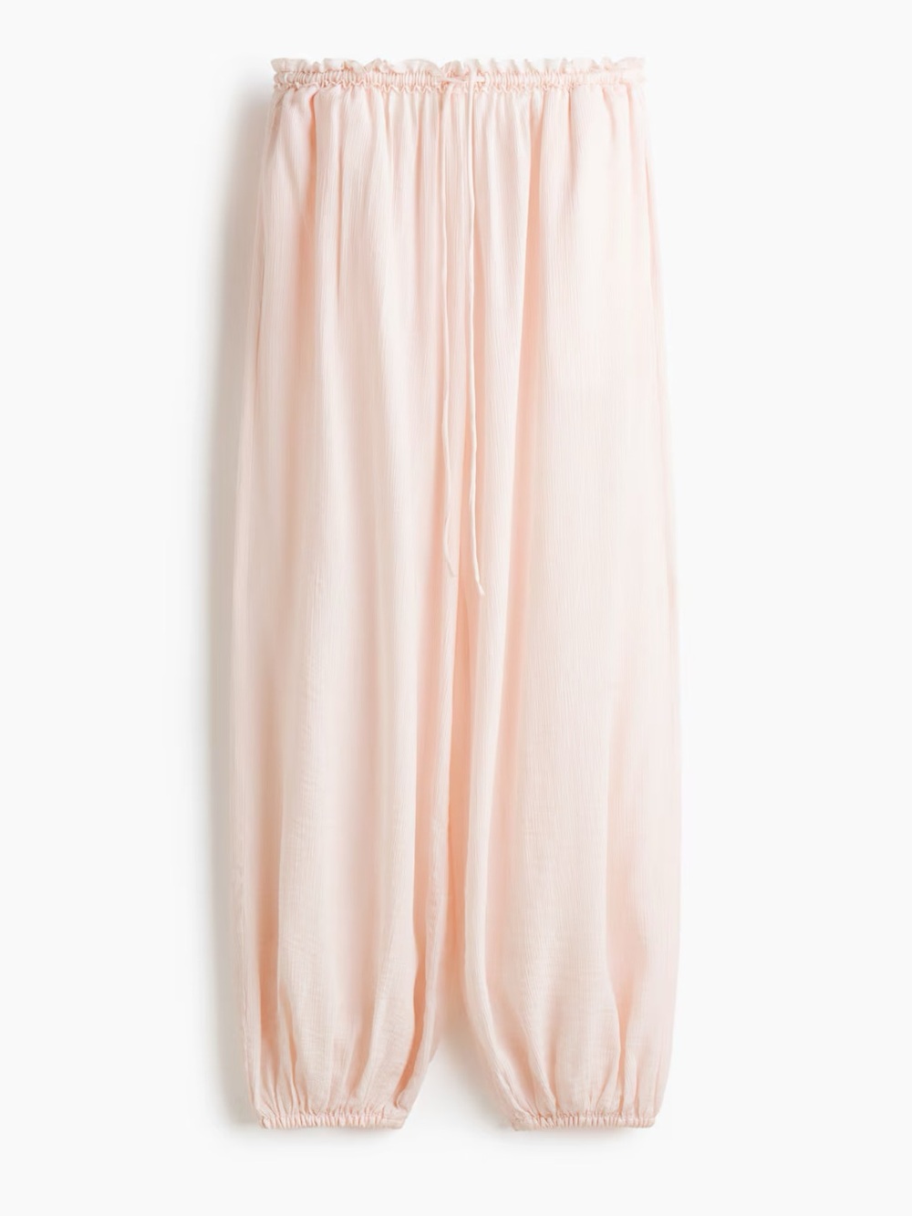 Light Pink balloon pants with drawstring